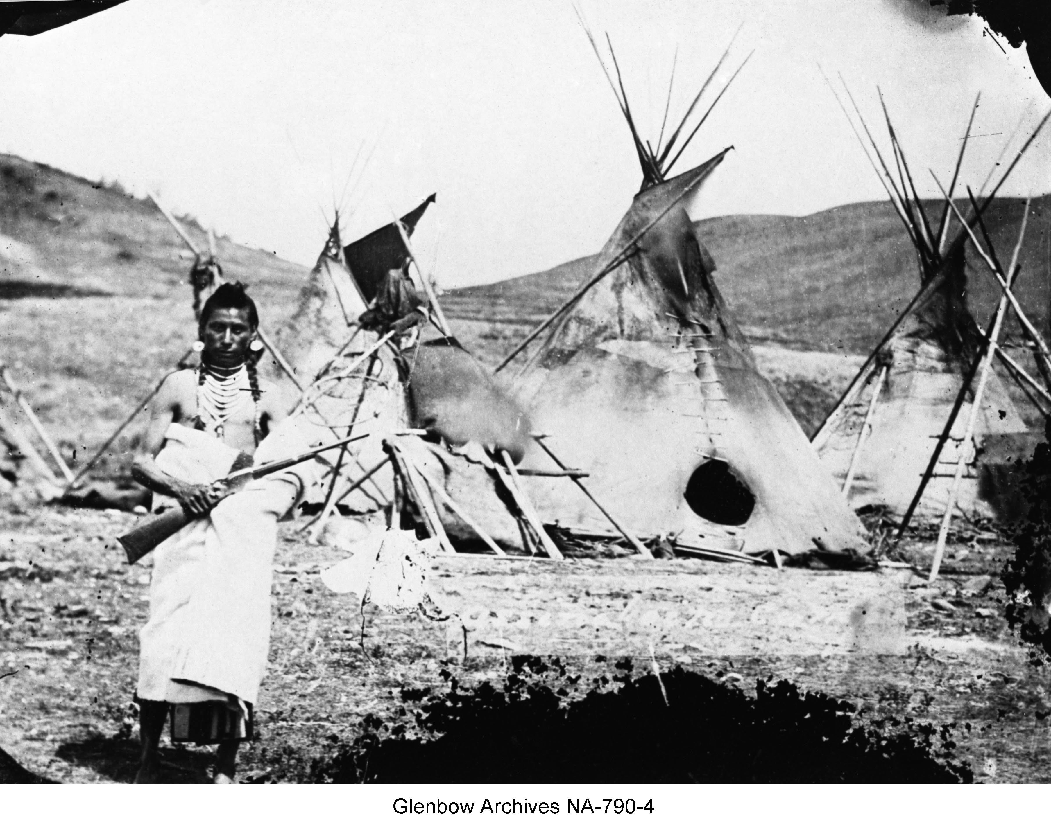 Assiniboine camp in the Cypress Hills